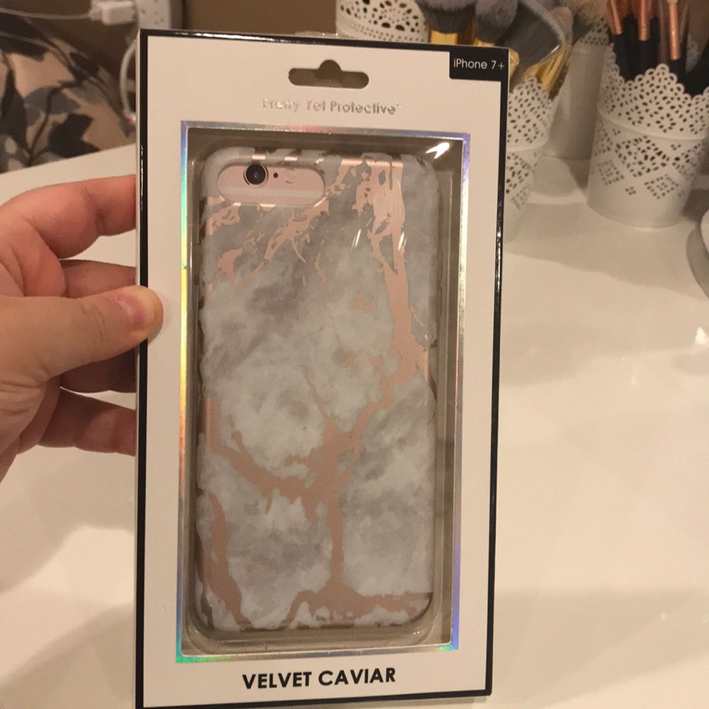 Velvet caviar marble rose gold phone case 7+/ 8+
